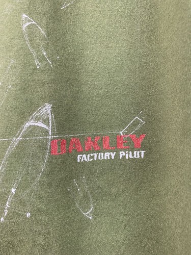 Vintage Oakley Factory Pilot Faded Khaki T-Shirt Size XL - Picture 13 of 17