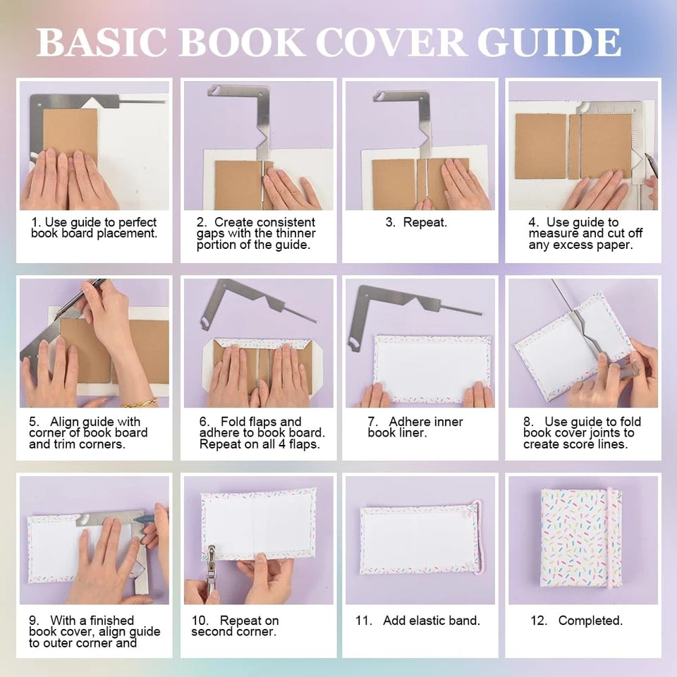 Kit de encuadernación de 5 piezas y herramienta ingleteadora de esquina guía de cubierta de libro 5 en 1 2/3/5/10 mm... Foto 3 de 4