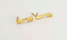 Nike Earrings - Nike Swoosh Earrings - Gold Studs - Unisex - OBJ - Easter Gift