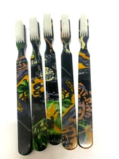 5-PACK FUN Vintage NEW Designer Toothbrush  By Alan Stuart New York