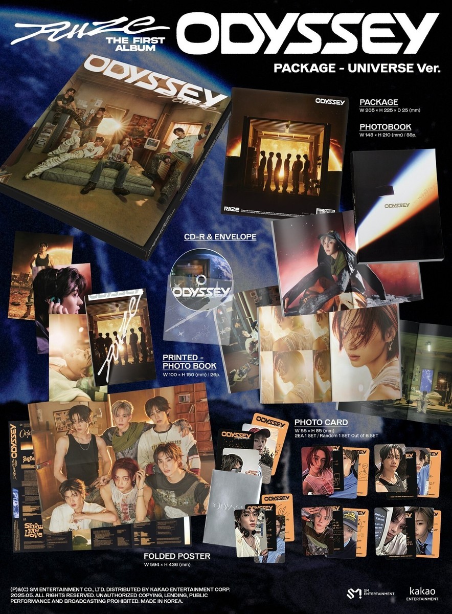 RIIZE - ODYSSEY [PACKAGE 2 Ver. SET] 2Album+Extra Photocards