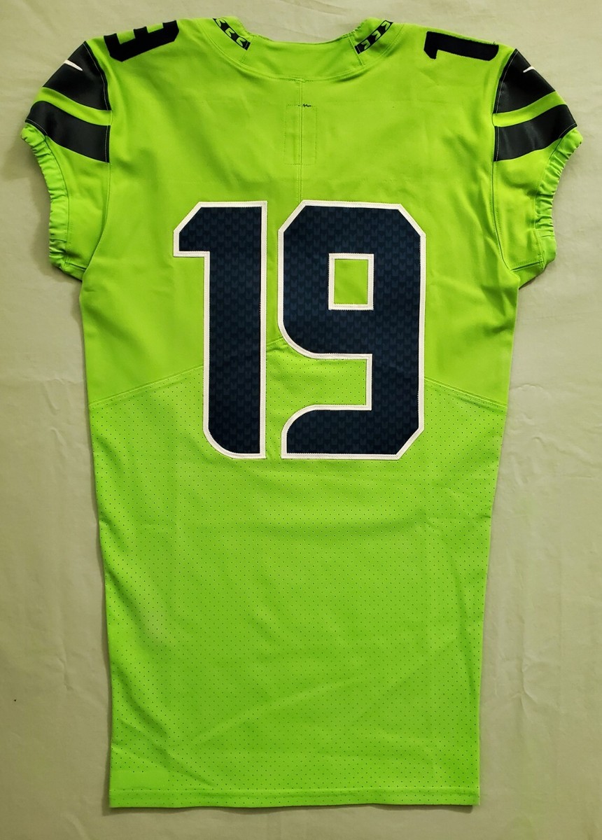 Seattle Seahawks Blank #19 Team-Issued Color Rush Jersey with COA