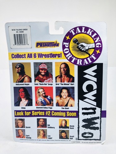 WCW NWO Talking Portrait Card Hollywood Hulk Hogan No 00308 PrimeTime 1998 - Picture 2 of 2