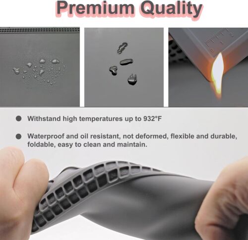 Large Silicone Soldering Mat BGA Gun Heat Resistant for Solder Station Magnetic - Picture 6 of 26
