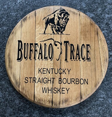 Authentic Buffalo Trace Full Logo Distillery Bourbon Barrel Head 21.5  Diameter