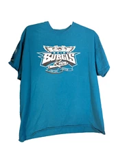 Gildan Ultra Cotton men's XL "2018 Burgis Run" graphic print blue t-shirt preown