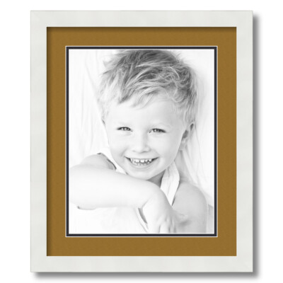 ArtToFrames Matted 15x18 White Picture Frame with 2'' Double Mat, 11x14 Opening