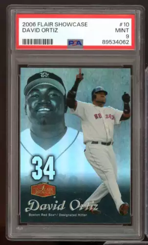 David Ortiz Card 2006 Flair Showcase #10 PSA 9
