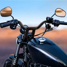 For Harley Softail Sportster Dyna Low Rider 12" Rise MX-T Bars Handlebar Black