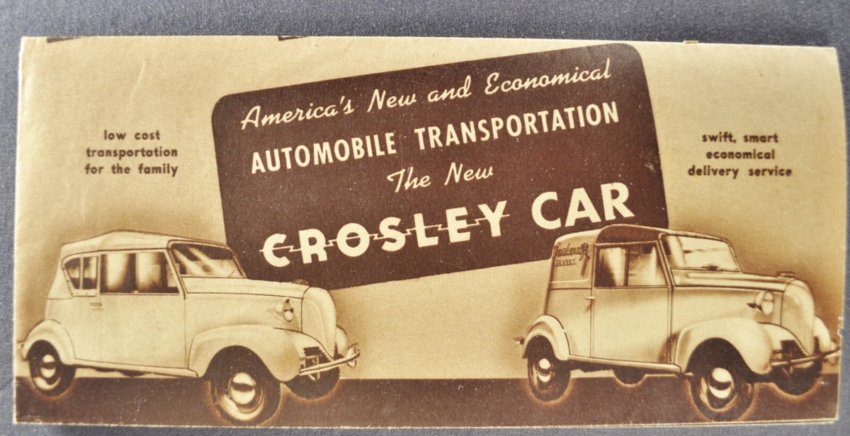 1941 Crosley Brochure Folder Sedan Convertible Wagon Nice Original
