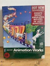 Animation Works Gold Disk Ms-Dos Super rare Sealed Copy Big Box Collectors