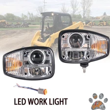 RH LH LED Headlight & Turn Signal Compatible With For Caterpillar 236D 246C 262D