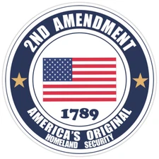 2nd Amendment 1789 America's Original Homeland Bumper Sticker Decal 5"