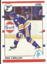PAUL CAVALLINI 1990-91 SCORE CARD NM-MT+/NM-MT CONDITION