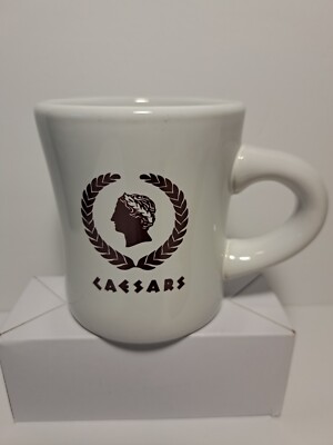 Vintage Caesars Casino Mug Cup Thick Ceramic Heavy Print on Both Sides Nice