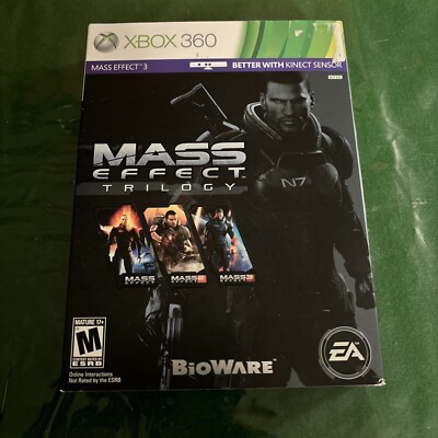 Mass Effect Trilogy (Microsoft Xbox 360, 2012) No Manual Tested