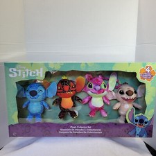 DISNEY STITCH Hawaiian Elements Earth Wind Fire Water Plush Collectors Set NEW 
