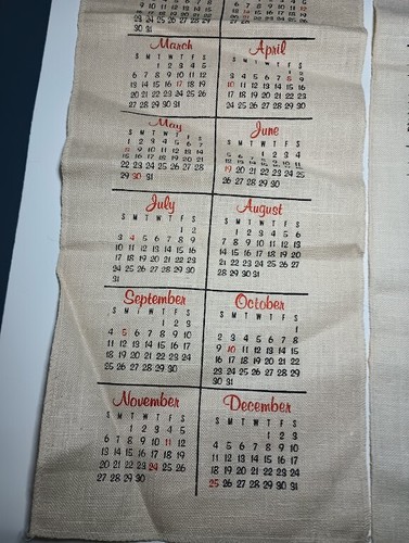 Vintage 70er Jahre Vogel Leinen/Stoff Kalender Konvolut (4) RAR ALLE VERSCHIEDEN - Bild 5 von 10