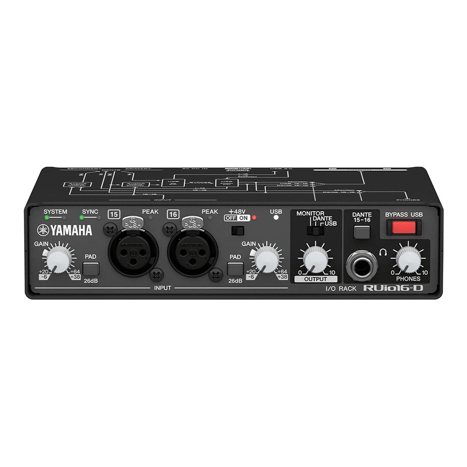 Yamaha RUio16-D Dante & USB & Analog Interface Input Output Rack I/O F/S JP - Image 3 of 4