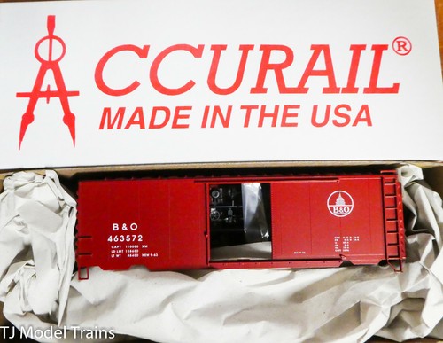 Kit de plástico Accurail HO #3457 Rd #463572 Baltimore y Ohio (40' PS-1 Steel Boxcar) | Zustand: New