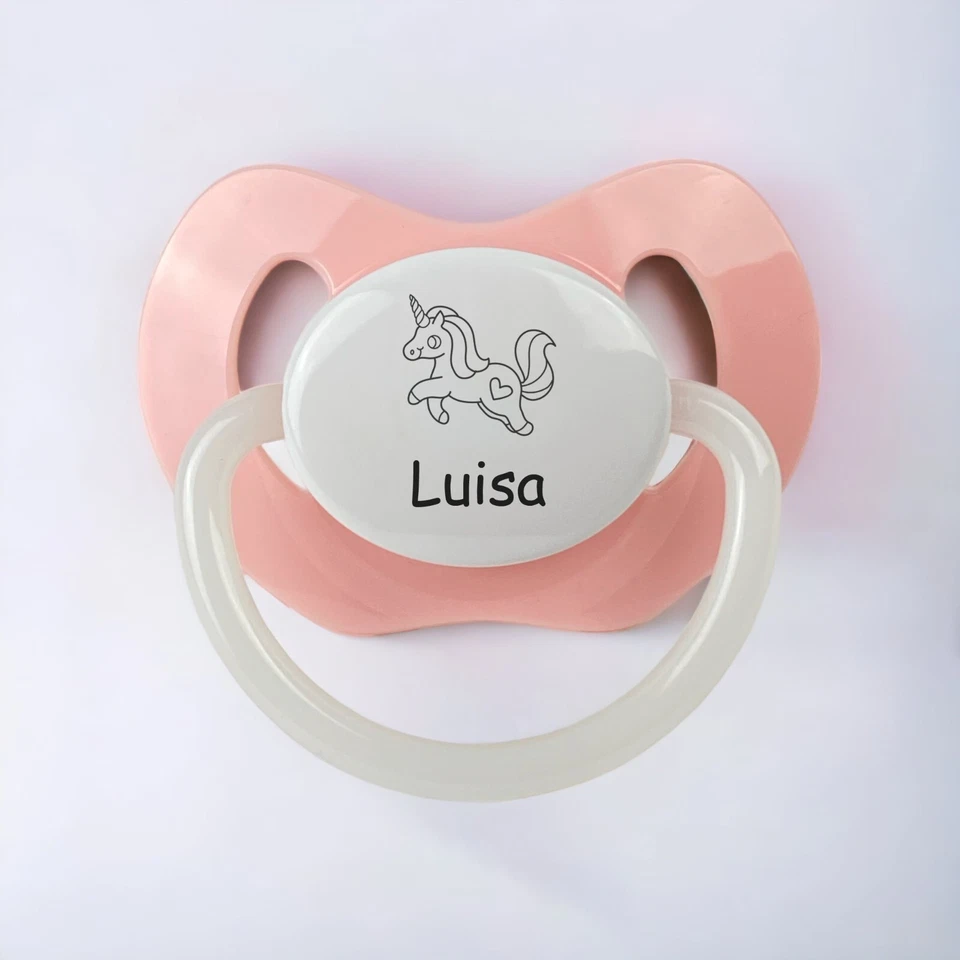 Schnuller personalisiert mit Motiv und Name rosa oder blau Gravur nip BPA frei - Bild 2 von 4