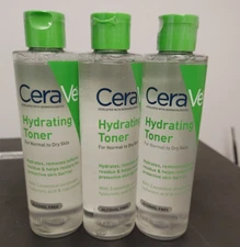 3 CeraVe Hydrating Facial Toner Alcohol-Free Fragrance-Free Normal To Dry Skin