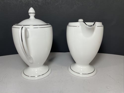 Waterford KILBARRY PLATINUM Sugar & Creamer Bone China Discontinued Pattern - Picture 5 of 16