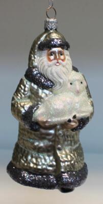 2000 Patricia Breen Lost and Found Platinum Santa Christmas Ornament #2022
