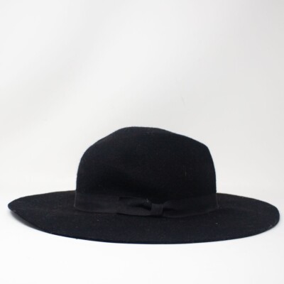 NEW Hat Attack Glam Wool Oversize Brim Soot Black Noir | eBay display picture 3