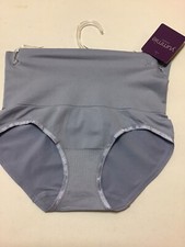 PANTIE YUMMIE SHAPE BRIEF GRAY/BLUE SHAPES MID SECTION NWT