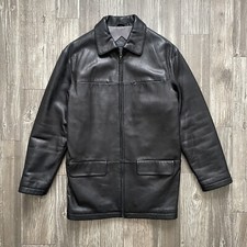 Vintage 90s Soft Lamb Skin Black Leather Jacket
