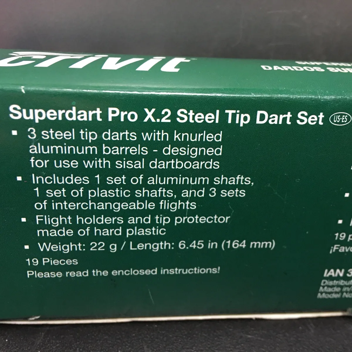 New Crivit Superdart Pro X.2 Steel Tip Dart Set Weight 22g Length 6.45in /  164mm | eBay
