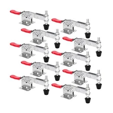 10 Pack Hold Down Toggle Clamps Woodworking Latch Antislip Red Hand Tool Holding
