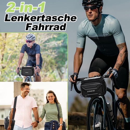Lenkertasche Fahrrad mit Lenkeradapter für E Bike und Fahrrad 6L Fahrradkorb ... - Bild 6 von 6