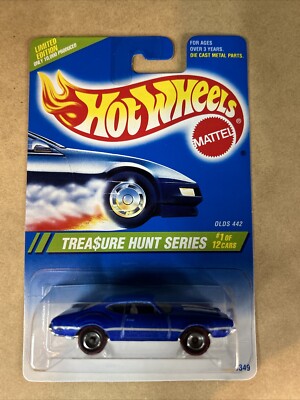 Hot Wheels 1995 Treasure Hunt OLDS 442 Blue NEW in BLISTER !!!