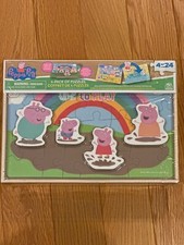 NEW Wrapped Peppa Pig 4 Pack of Wooden Puzzles