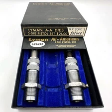 Vintage Lyman All-American Deluxe 38 SP/M-1 Reloading 2 Die Set