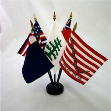 Annin Colonial Series 2 Historical Desk Flag Set 5 Flags 4x6 Made in USA