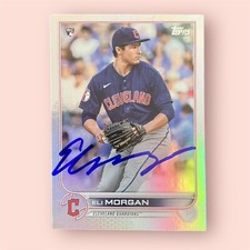 Eli Morgan Signed 2022 Topps Rookie RC Auto Foil Refractor Card Guardians