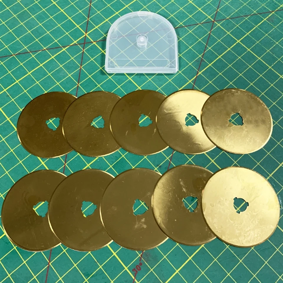 10x Titanium Coated 60mm Rotary Cutter Blades Cutting Quilting for OLFA fiskars - Image 2 of 2