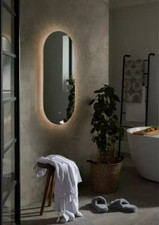 Large Vertical Backlight LED Mirror - White | Modern Bathroom Wall Light