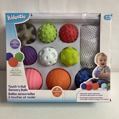 Kidoozie Touch 'n Roll Sensorische Bälle – 9 Stück Für Babys (6–18 Monate)