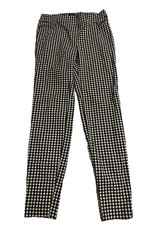 Womens SOHO Gingham Elastic Waist Pull On Straight Leg W/Zippers Pants Size M