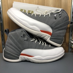 jordan retro 12 orange grey and white