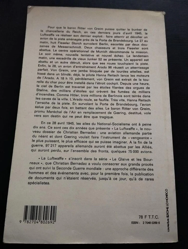 La Luftwaffe | Bernadac Christian | Bon état - Photo 2/2