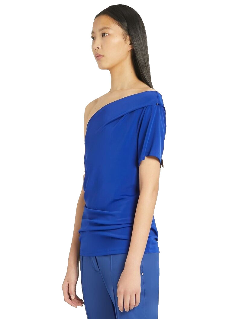 🌟 MAX MARA   One-shoulder jersey top 'Clima'   size L   RRP €275 image 8