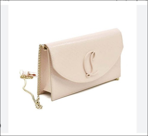 NWT Christian Louboutin Bag Handbag Cluch Loubi54 Leche Patent Leather Crossbody