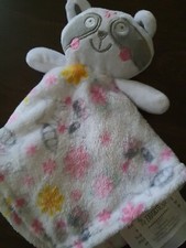 Le Bebe Favorite Raccoon White Pink yellow butterfly Floral Lovey Panda fox cat