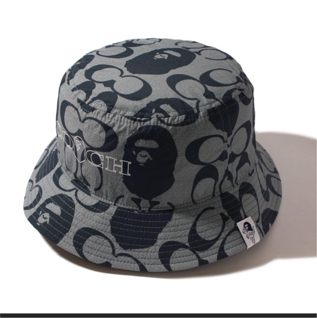 coach*エイプ　バケハ　L Coach Bape Hat A Bathing Ape X COACH Bucket Hat Cap BAPE