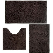 Bathroom Rugs Sets 3 Piece Non Slip,Bath Rugs with PVC Backing Bath Carpet,Ba...